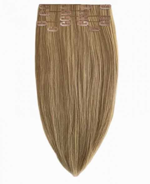 Extension a Clip lisse - Blond clair doré cendré N°14 - Extension cheveux