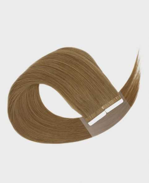 Extension Bande - Lisse Blond clair doré cendré N°14 Cheveux naturel - Extension Adhésive - Excellence