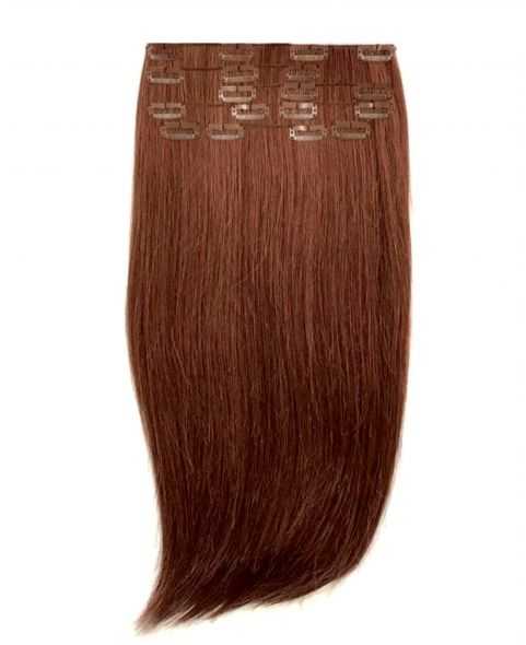 Extension a Clip lisse - Châtain clair cuivré irisé N°33 - Extension cheveux