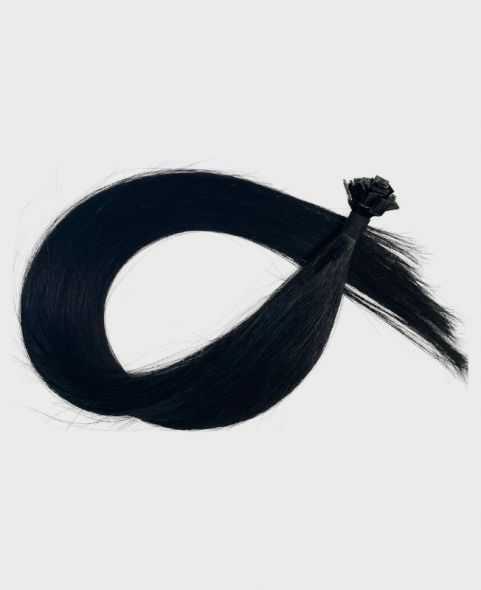 Extensions kératine - Lisse - 45/50cm - N°1 Noir - Remy Hair | RH Excellence