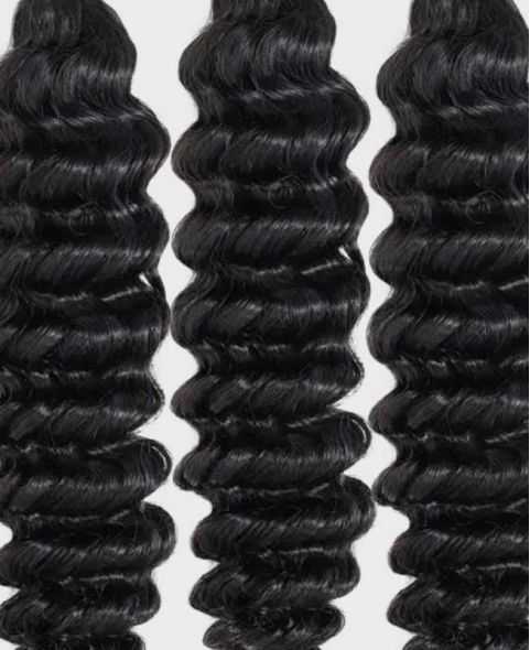 Tissage Cheveux Vierge - Frisé - 55cm - Couleur naturelle N°1B