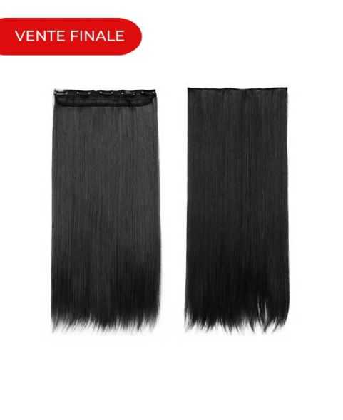 Extension à clip mono-bande - Synthétique - 50/55cm - N°1 Noir - Remy Hair | RH Excellence