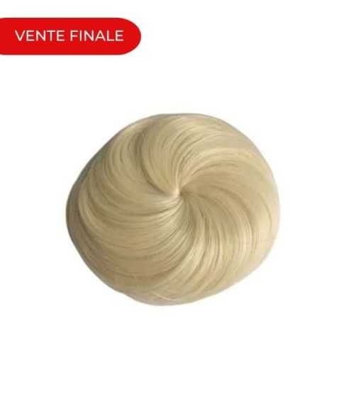 Chignon Cheveux rond synthetique blond platine - Postiche