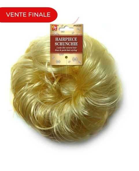 chignon flou blond tres clair dore fibre synthetique postiche cheveux
