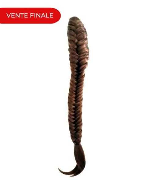 Queue de cheval - Tresse africaine - Blond foncé cendré N°8 - Pince crocodile - destockage