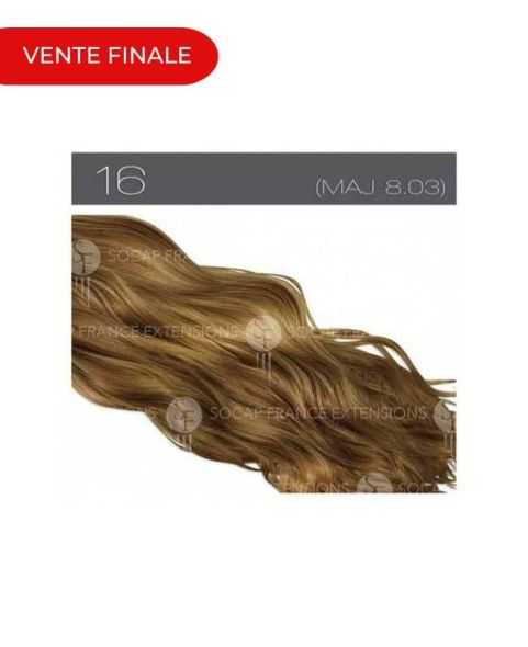 Extension cheveux Ondule SOCAP - 10 Extensions keratine 50 cm - Blond tres clair dore cendre
