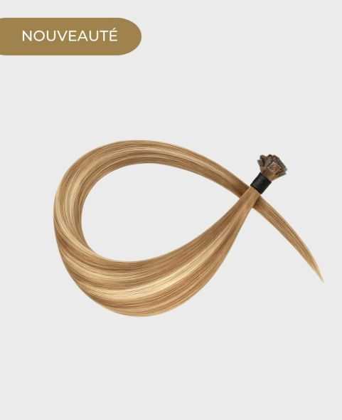 Mèche d'extension en kératine, couleur Milan, balayage doré