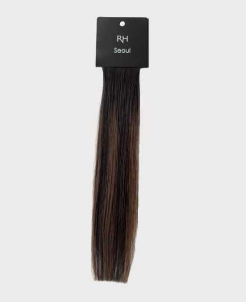 Échantillon cheveux naturels Seoul Châtain foncé mèché chocolat | Nuancier RH Excellence