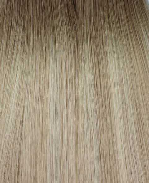 Extensions Kératine ombré méché beige, effet volume double drawn
