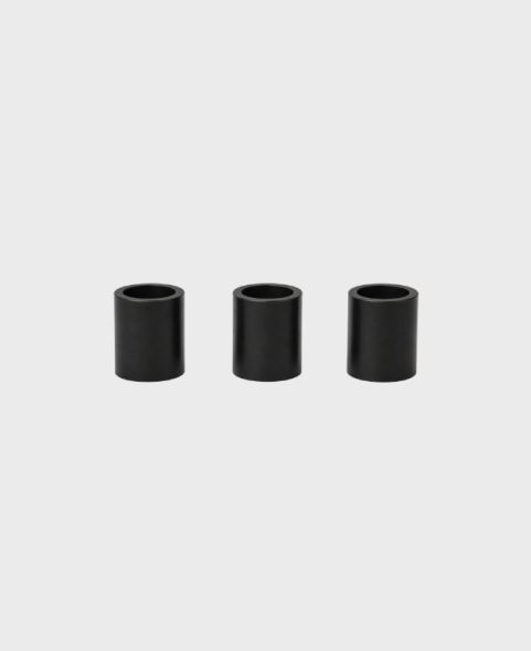 Anneaux Long tube en silicone - Noir - Pose d'extension cheveux a froid - lot de 50 connecteurs
