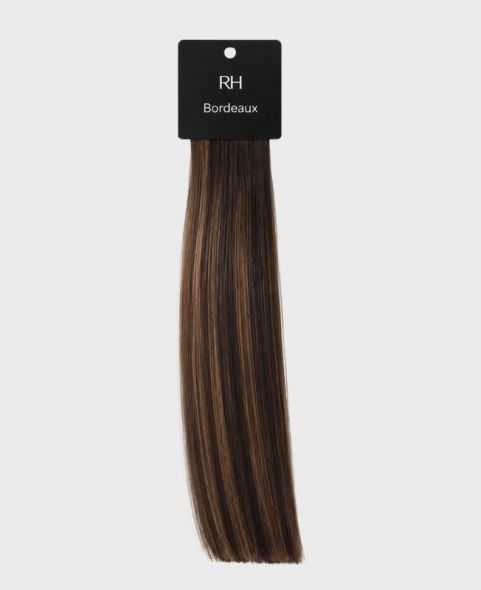 Mèche du nuancier couleur Bordeaux, ombré chocolat meché