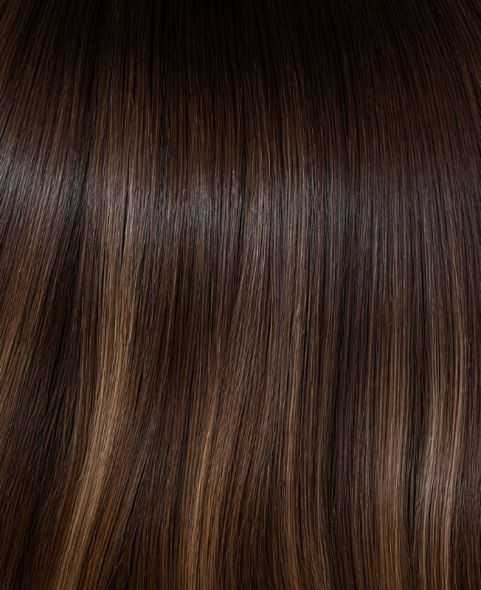 Cheveux nuance bordeaux extension à bande
