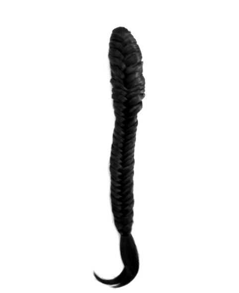Queue de cheval - Tresse africaine - Noir - Pince crocodile