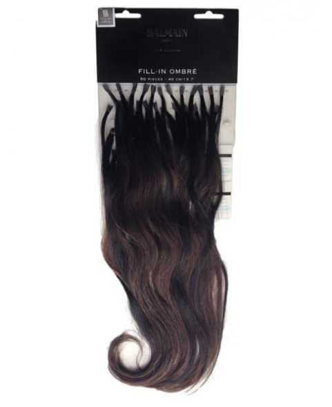 50 Extensions cheveux Balmain 40 cm - Kératine - Ombré Tie and Dye X50 Rio - N°1B et N°2