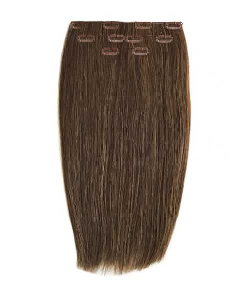 Extension à Clip Naturel 40 cm |  Extension cheveux Lisse - Châtain clair doré N°4