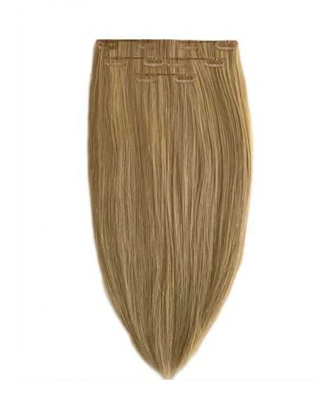 Extension à Clip Naturel 40 cm | Extension cheveux Lisse - Blond clair doré cendré N°14