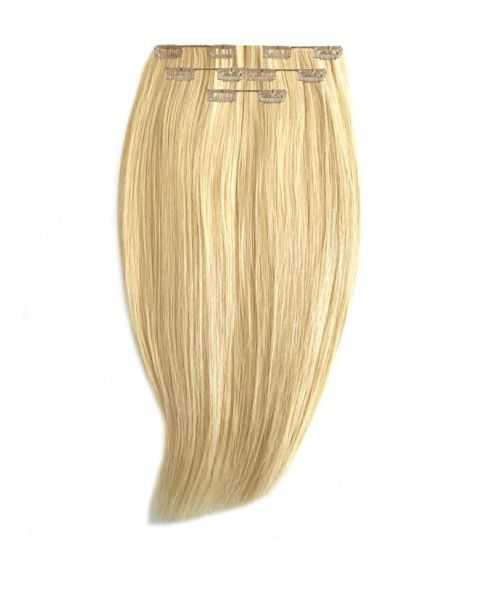 Extension à Clip Naturel 40 cm | Extension cheveux Lisse - Blond très clair doré N°22