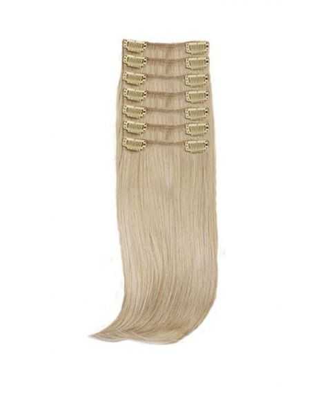 Extension a Clip Lisse - 55 cm - Blond Très  Clair N°22 - Fibre professionnelle - Extension  cheveux