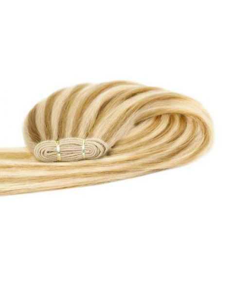 Tissage cheveux naturel Lisse Blond trés clair méché N°613/14  - Rajout cheveux