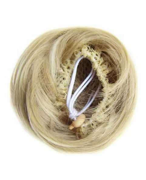 Chignon chic rond synthétique - Blond platine N°613 - Postiche cheveux