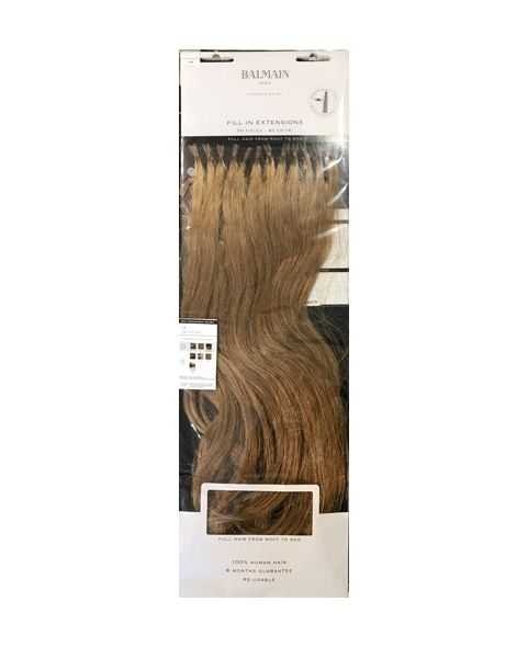 50 Extensions cheveux Balmain 40 cm - Kératine - Blond naturel doré N° L8