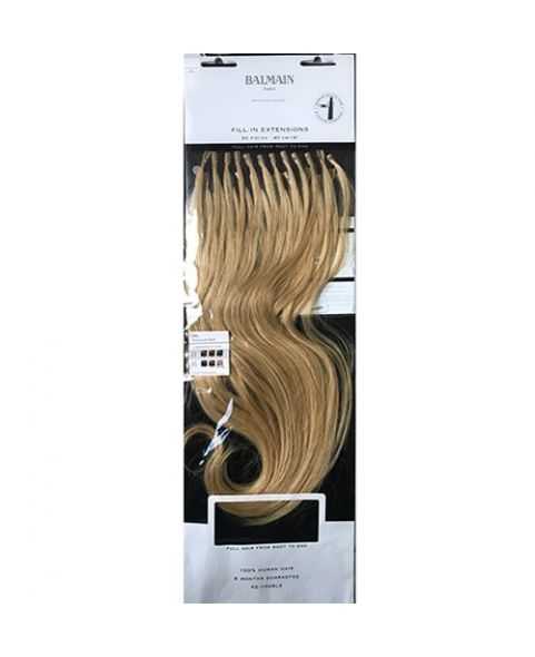 50 Extensions cheveux Balmain 40 cm - Kératine - Blond clair doré 10G